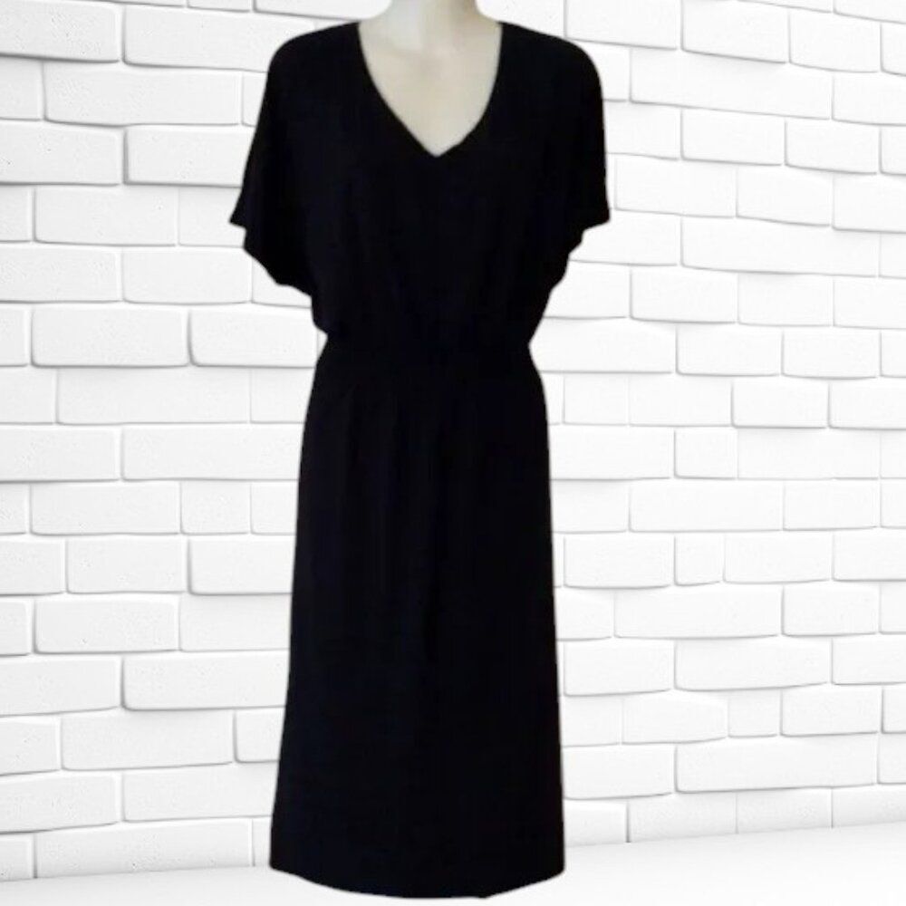 Land's End Butterfly Sleeve Casual Black Dress Size 0X
